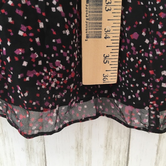 parker Black Pink Floral Silk Knee Lnth Midi Dress - Picture 7 of 8